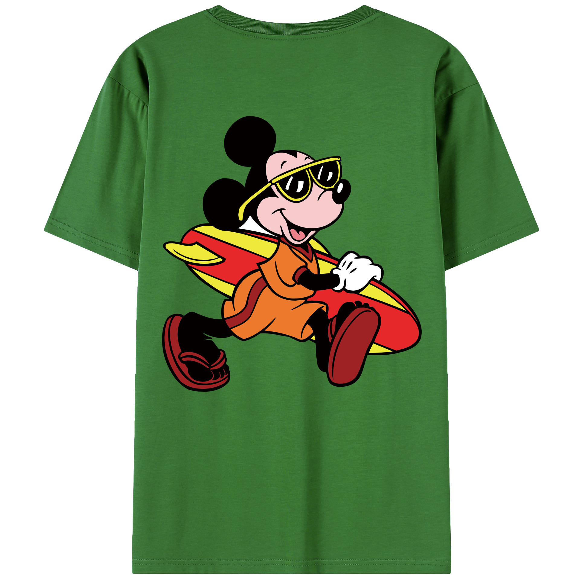 （画像用） ミッキーマウス Mickey Mouse レディース半袖Tシャツ(バックプリント)